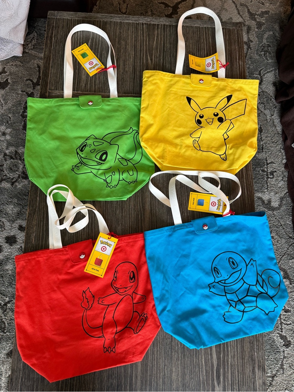 NWT Pokemon x Target Reusable Tote Bag 30th Anniversary COMPLETE SET of 4